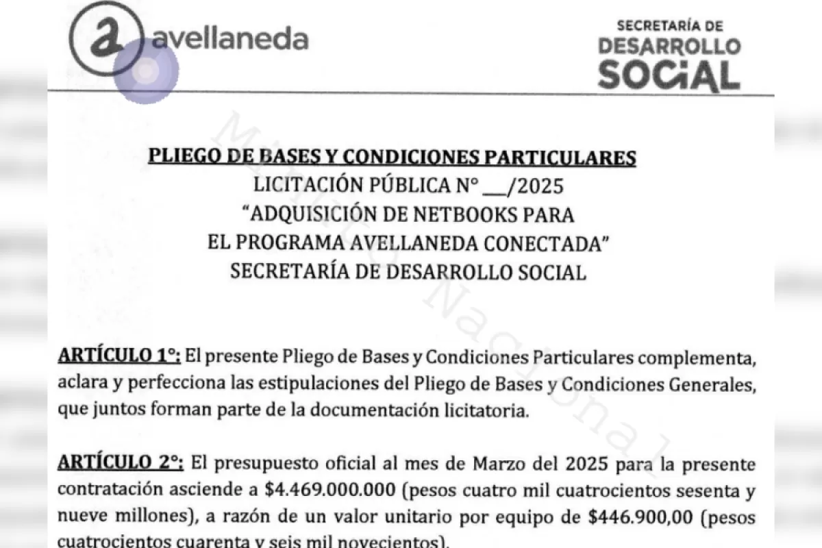 En Avellaneda detectan un posible perjuicio de más de 1.400 millones en la compra de netbooks
