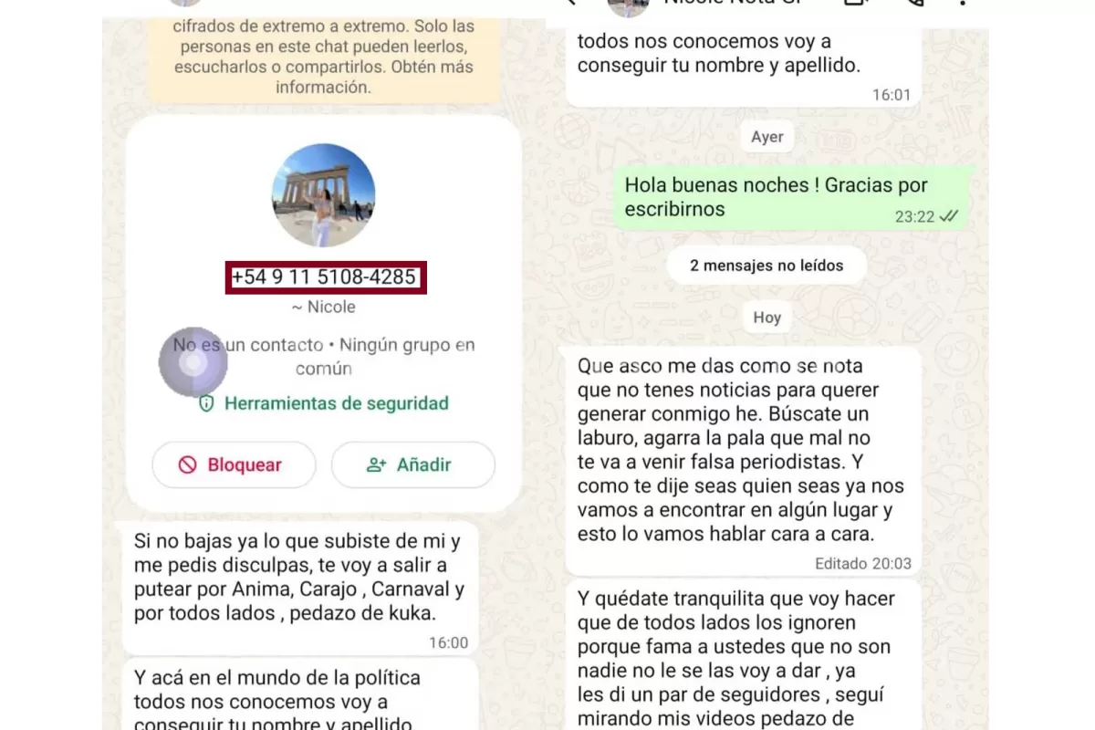 VIDEO | La panelista de Mariana Brey volvió a amenazar a la Directora de un portal asociado a Multimedios NOVA