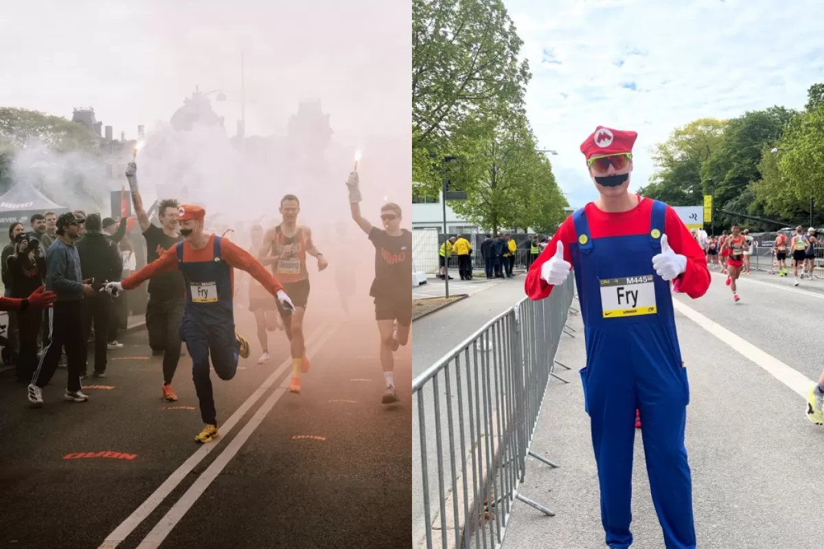 VIDEO | Super Mario bate el récord Guinness de la maratón más rápida disfrazado de videojuego