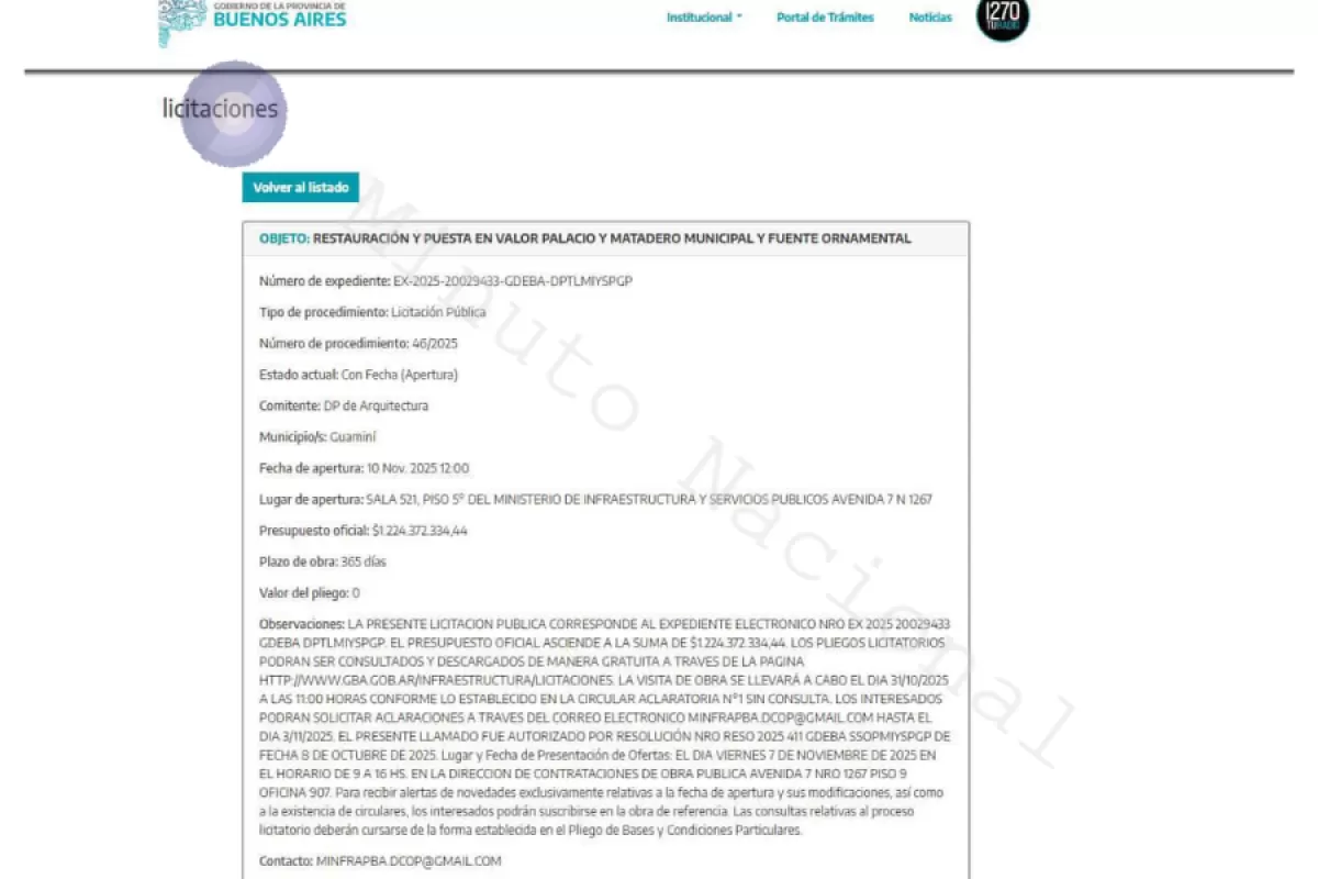 Axel Kicillof destina 1.224 millones de pesos para “embellecer” el palacio municipal de Guaminí