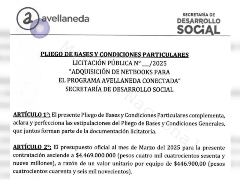En Avellaneda detectan un posible perjuicio de más de 1.400 millones en la compra de netbooks