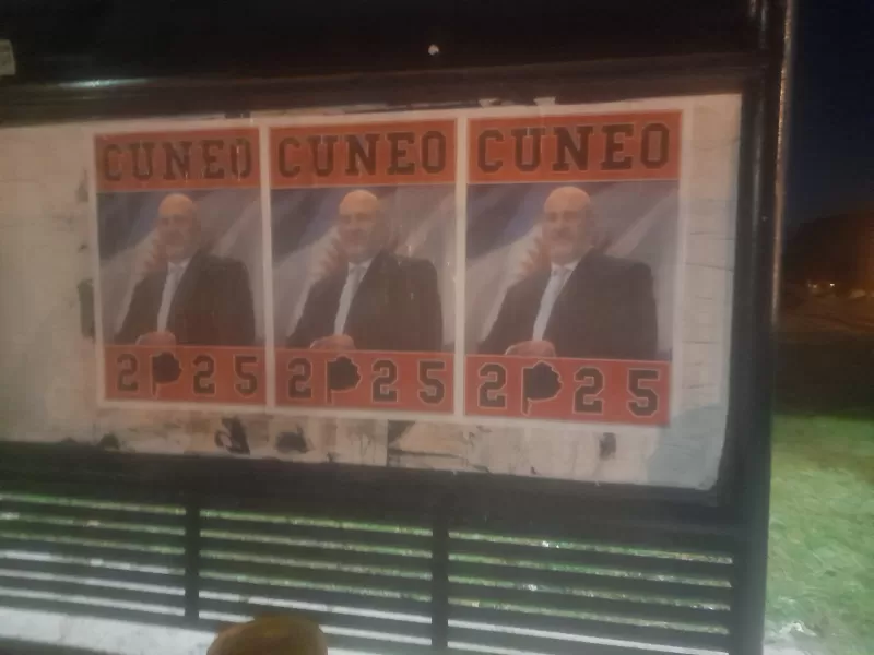 Cartelería masiva promueve a Santiago Cúneo como candidato a diputado