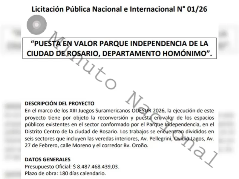 En Santa Fe crecen las cr&iacute;ticas por los m&aacute;s de 8.487 millones de pesos previstos para obras deportivas de los Juegos Sudamericanos