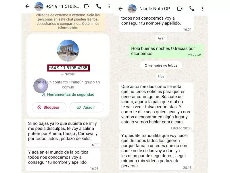 VIDEO | La panelista de Mariana Brey volvió a amenazar a la Directora de un portal asociado a Multimedios NOVA