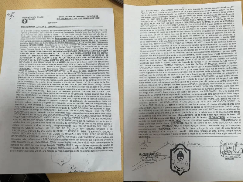 La influencer Luciana Milessi denunció que su ex pareja incumplió con una restricción de la Justicia