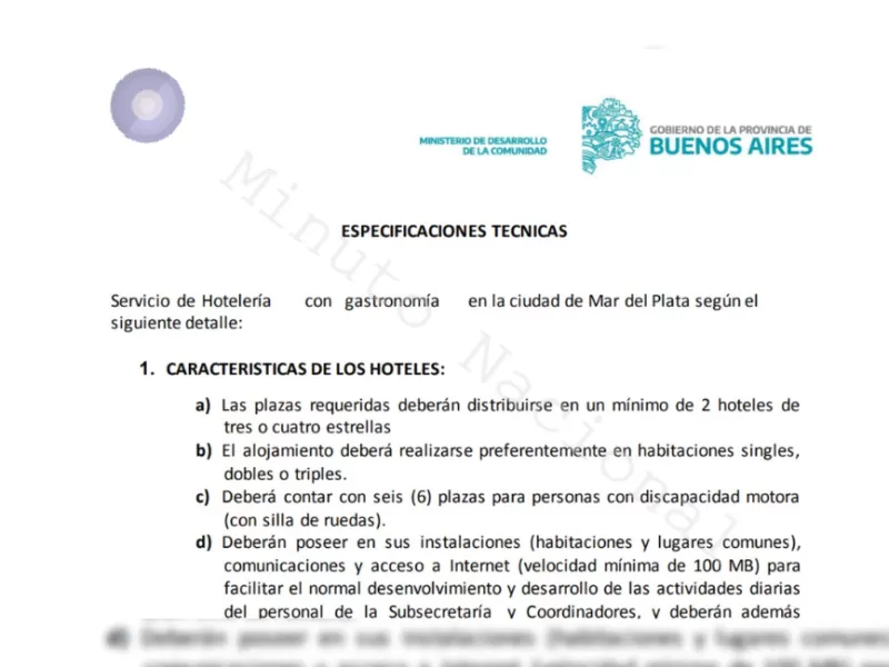 Gobierno bonaerense invertirá una suma récord en alojamiento y comida para su comitiva en Mar del Plata