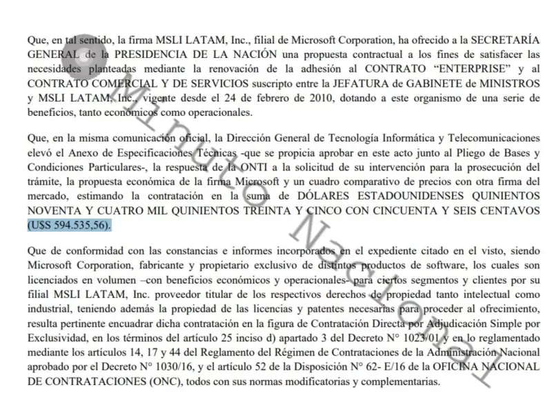 Casi 595 mil d&oacute;lares aprob&oacute; Karina Milei para un servicio inform&aacute;tico que deber&aacute; volver a pagarse en tres a&ntilde;os