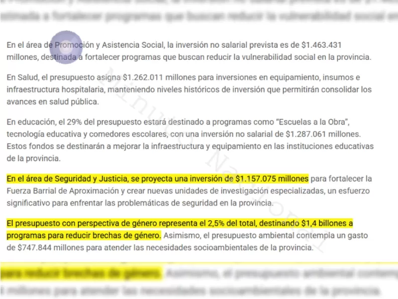 En el plan económico de Axel Kicillof, las políticas de género superan por 243 mil millones a Seguridad y Justicia
