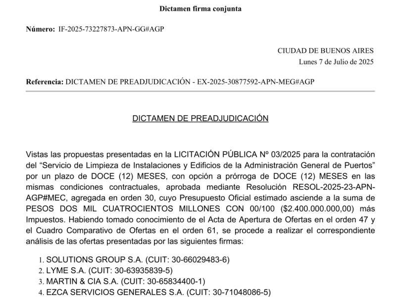 Ezca SA en la AGP: ¿Un premio a la precarización laboral?