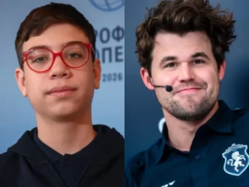Faustino Oro volvi&oacute; a dar el golpe y derrot&oacute; otra vez a Magnus Carlsen