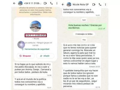 VIDEO | La panelista de Mariana Brey volvió a amenazar a la Directora de un portal asociado a Multimedios NOVA